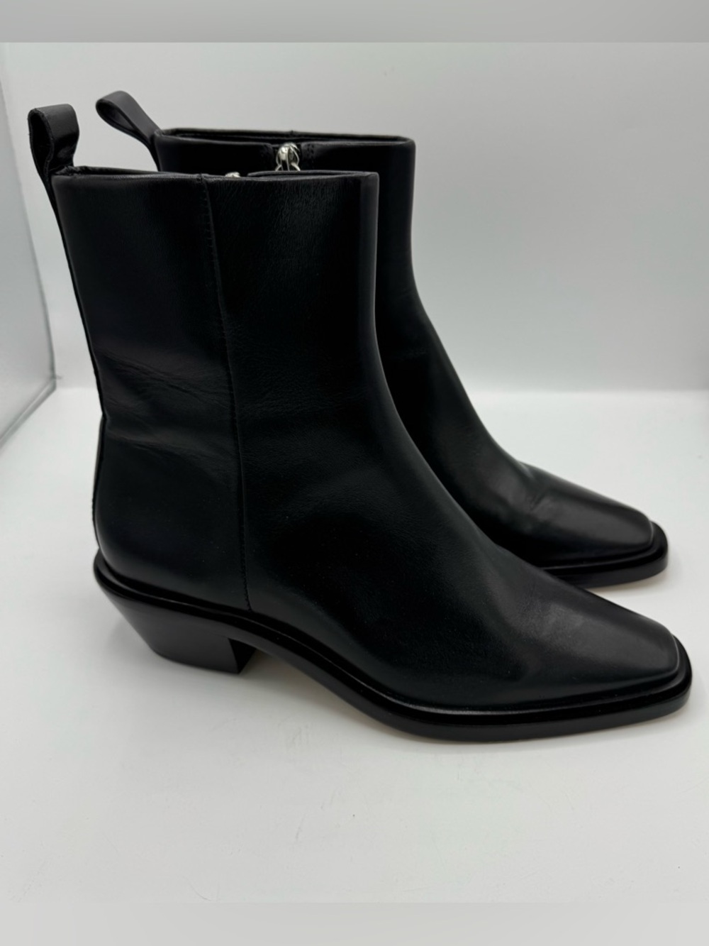 NEW Everlane The Havana Boot Black Leather Size 7.5 Neutral Western Minimalist